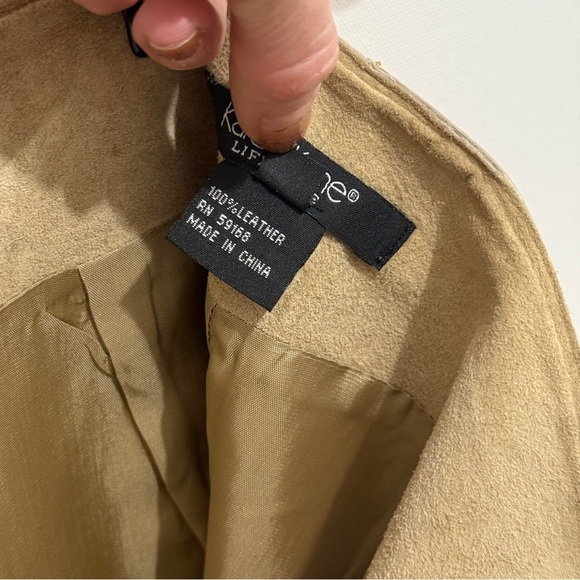 Karen Kane Fit & Flare Suede Leather Midi Skirt Size 8 - Picture 9 of 10